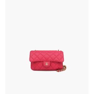 CHANEL Pink Folded Double Bag A-A13236